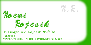 noemi rojcsik business card